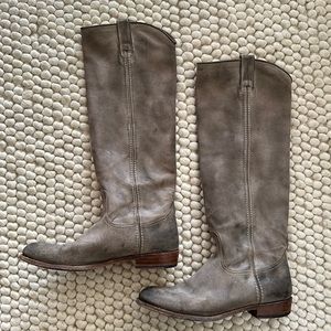 Frye Knee-high Grey Cowboy Boots